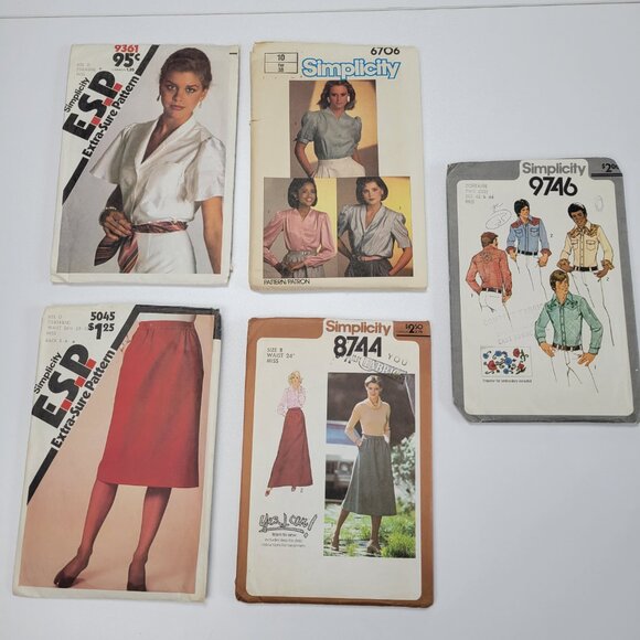 Lot of 21 Vintage Sewing Patterns Womens, Teens, Men Mixed  Brands - Picture 8 of 9